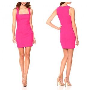 Likely NWT Josephine Square Neck Mini Dress in Fuschia Pink sz 6